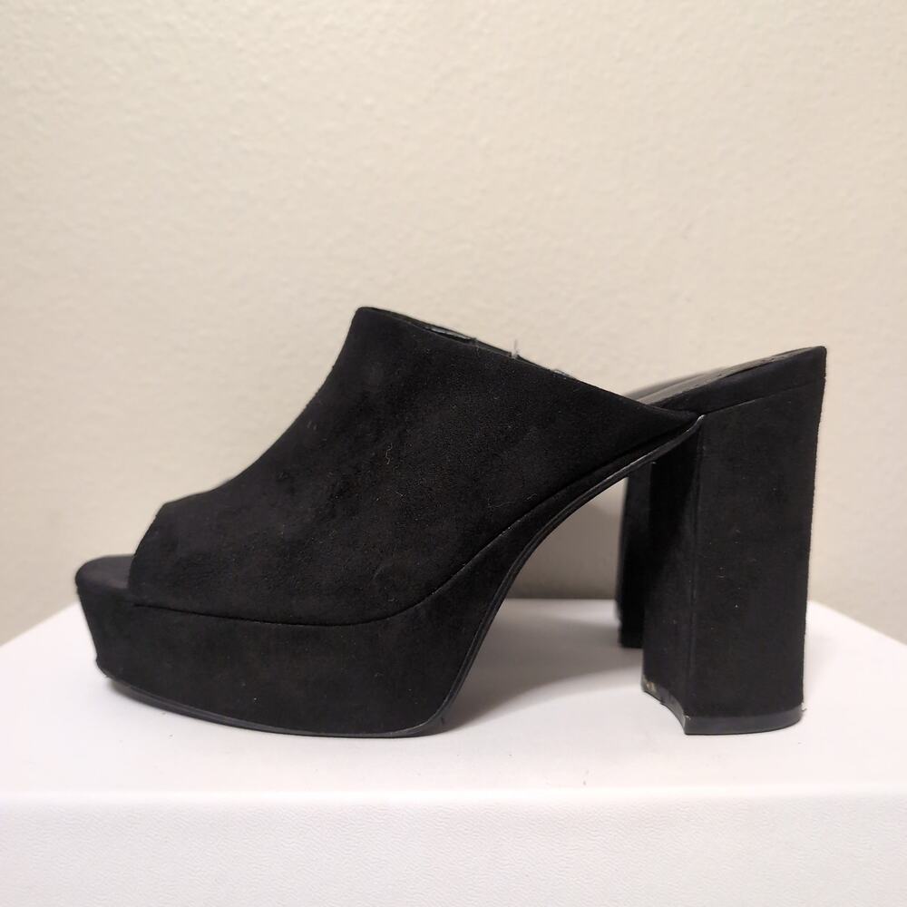 Suede Platform Y2k Mule Heels